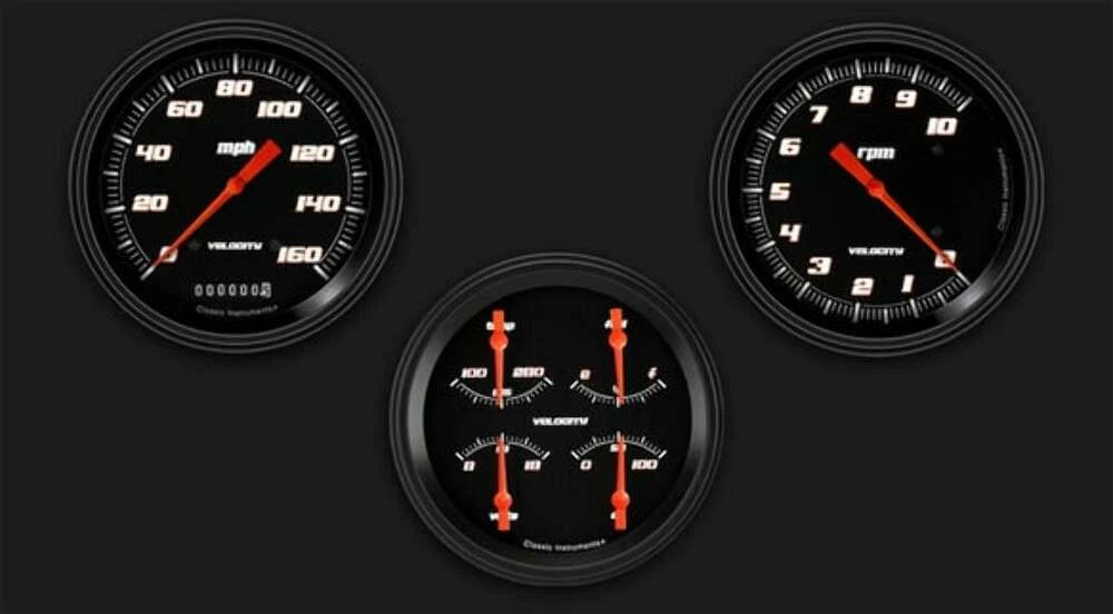Velocity Black Series Three Gauge Set VS53BBLF